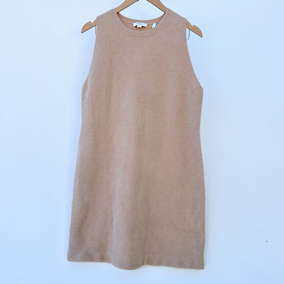 Vince Wool Alpaca Knit Sweater Dress Tan Beige Vest Style XL Large Revolve - Picture 3 of 9
